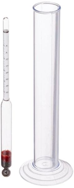 10" Hydrometer Test Jar - carolinawinesupply