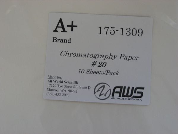 Chromatography Paper #20, 10pk - carolinawinesupply